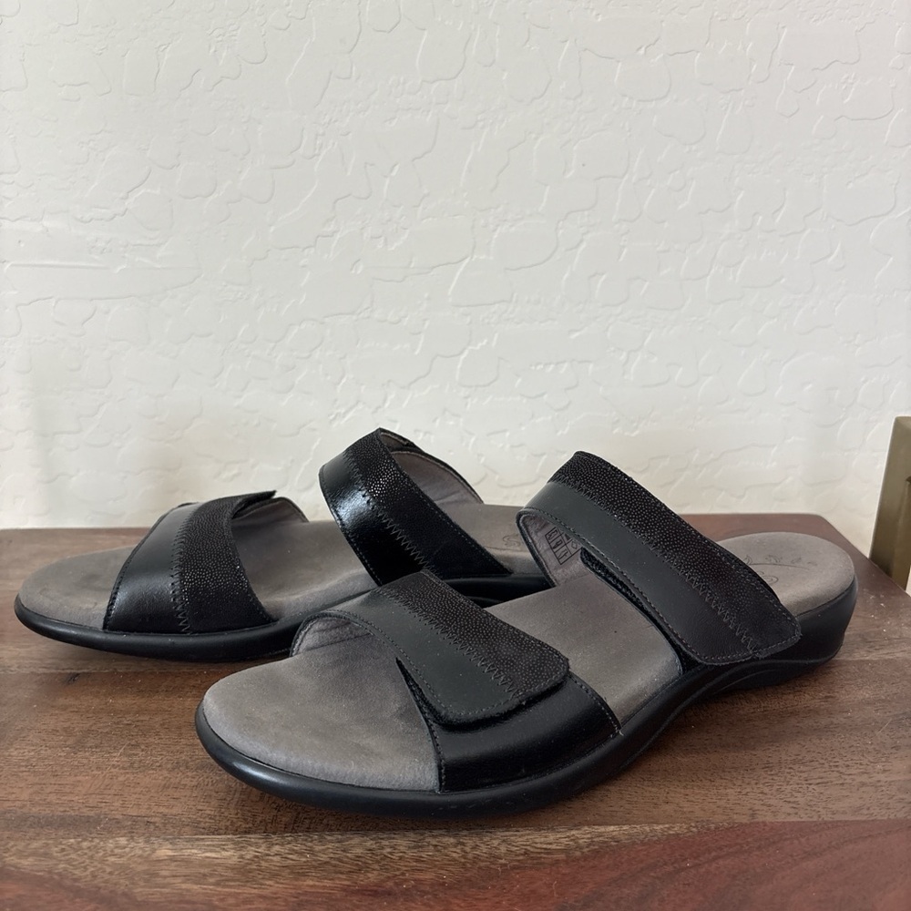 SAS Women's Shoes Nudu Slide Sandal Midnight Black. 11 Made in USA